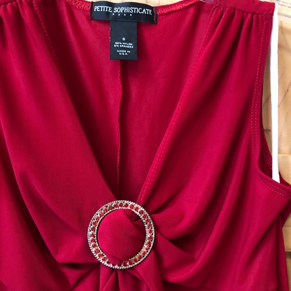 Ladies dress with rhinestone buckle - Picture 2 of 4